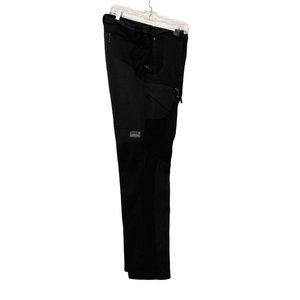 Koraman Extreme Outdoor Pants L Black Flannel Lined Belted Zip Up Pockets